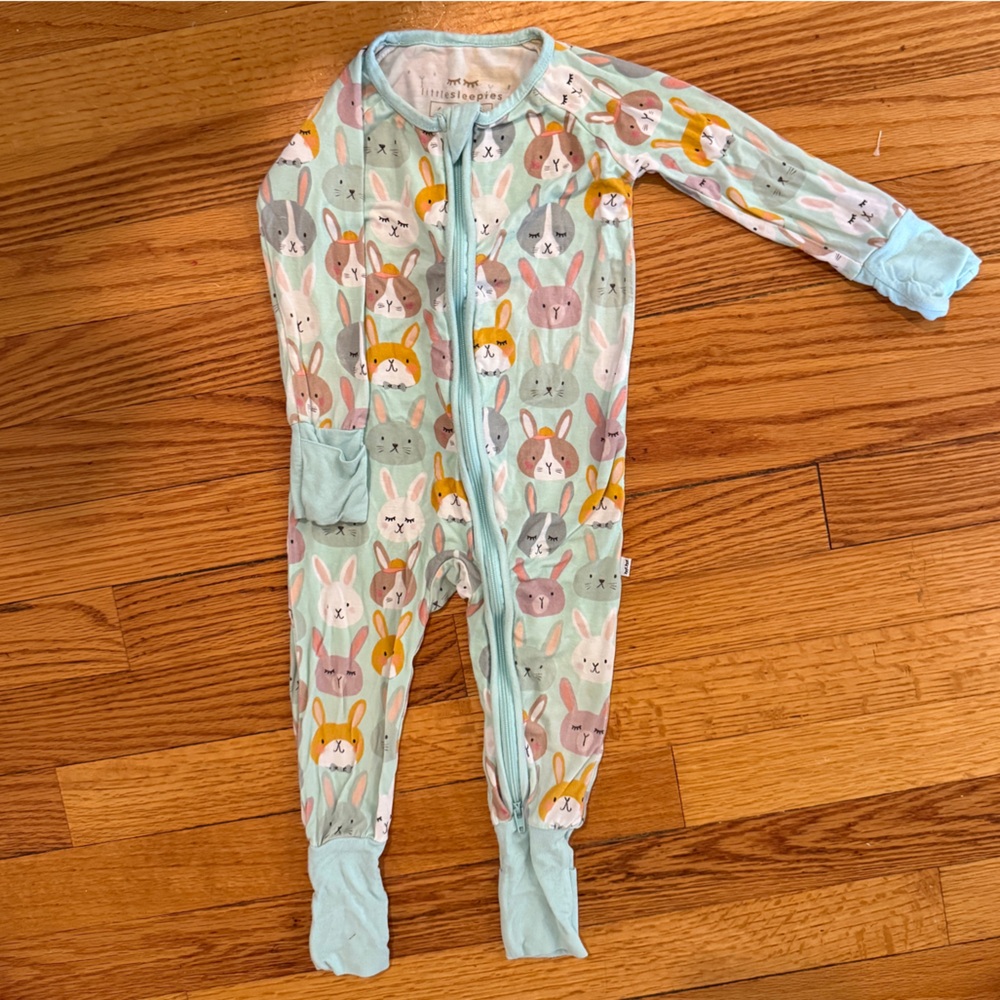 Little Sleepies Mint Rad Rabbits Easter Print Pajama